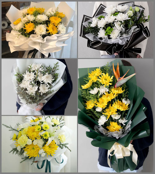 山东济宁邹城市看庄镇王看村白事花束代送
